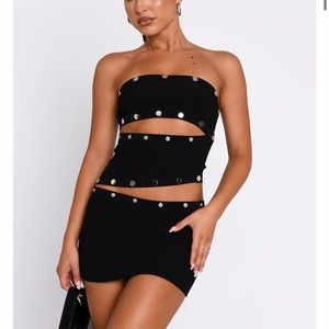 White Fox Boutique Better Than Me Strapless Mini Dress Black XS
